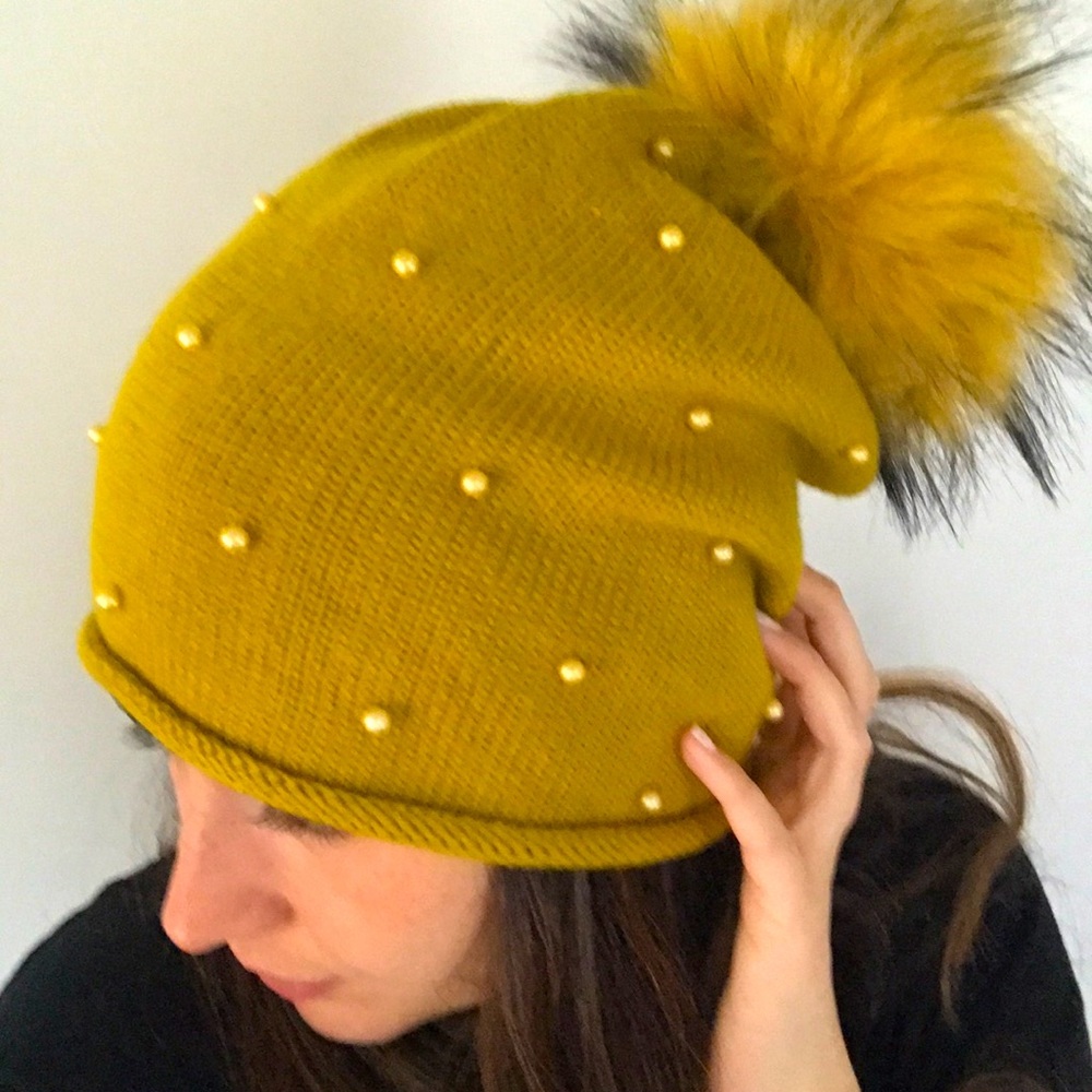 Norla Anthropologie beaded beanie
